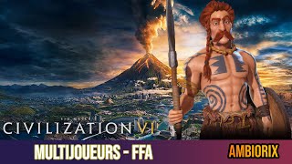 Civilization VI Multijoueurs  Ambiorix  FFA [upl. by Nosnej]