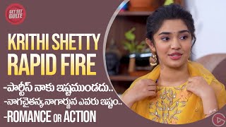 Krithi Shetty Rapid Fire Questions  Get Set Gulte  Gultecom [upl. by Ahsiri819]