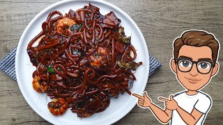 Home Cooked Hokkien Mee Recipe  KL Hokkien Mee  Halal Hokkien Mee  Easy Hokkien Fried Mee [upl. by Ahsema]