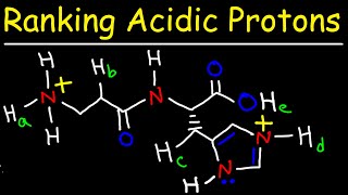 Ranking Protons in order of Increasing Acidity Using pKa Values [upl. by Goldia385]