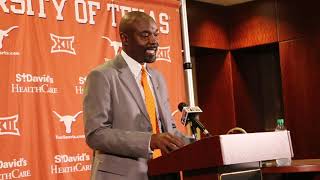 Edrick Floreal Texas Track amp Field Press Conference [upl. by Airekahs641]