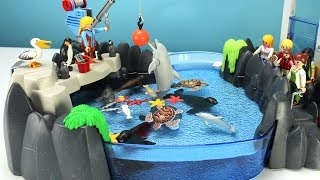 Playmobil Dolphin Aquarium Playset with Sea Animals Toys Video For Kids [upl. by Etteroma]