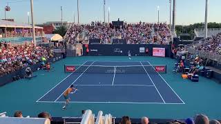 Jannik Sinner CRAZY POINT 🤪 vs Carreño Busta Court Level ATP Match [upl. by Waylin96]