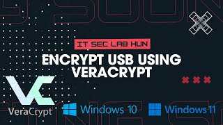 How to Encrypt a USB Drive with VeraCrypt  Windows 10 11  Easy Tutorial  IT SEC LAB HUN [upl. by Wooster]