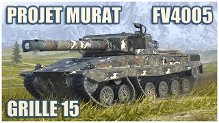 Projet Murat Grille 15 amp FV4005 • WoT Blitz Gameplay [upl. by Bathulda426]