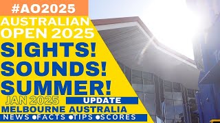 ⁴ᴷ ao2025 SIGHTS sounds SUMMER TENNIS  Qualifying  Melbournes Skyline awaits ATPWTA players [upl. by Lubbock]