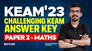 KEAM 2023  Challenging KEAM Answer Key  Paper 2 Maths  Xylem KEAM [upl. by Aisyla344]