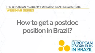 How to get a postdoc position in Brazil 🇧🇷 [upl. by Cut696]