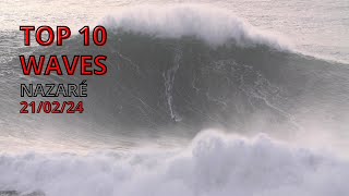 TOP 10 BEST WAVES of NAZARÉ 210224 [upl. by Mackey790]