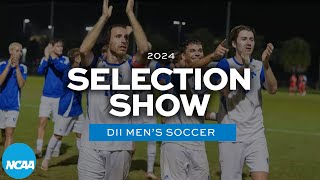 2024 NCAA DII mens soccer championship selection show [upl. by Nauqyt]