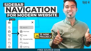 Creating a Modern Responsive Sidebar Navigation for Your Website with HTML CSS amp JS 🔥 [upl. by Atul]