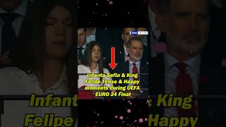 Infanta Sofia amp King Felipe Tense amp Happy moments during UEFA EURO 24 Final shorts spain viral [upl. by Siskind]