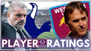 Disgraceful amp Embarrassing 🐔 Tottenham 41 West Ham United ⚒️ Player Ratings [upl. by Acirret]