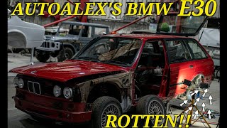 Hand Fabricating The Rotten Rear Arch Corner On Auto Alexs Classic BMW E30 [upl. by Kerrie]