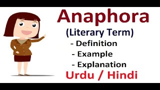 What is Anaphora Literary Device Explain in Hindi  Urdu [upl. by Are595]