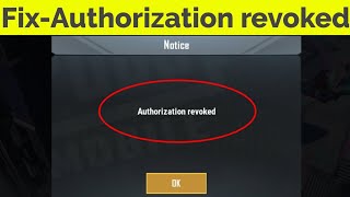 Fix Pubg Authorization Revoked ErrorSolve Authorization Revoked Pubg Mobile Facebook [upl. by Einapets]