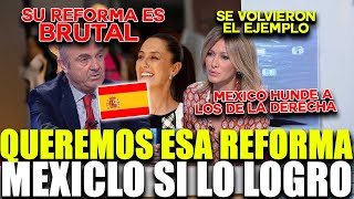 HERMOSAS PERIODISTAS ESPAÑOLAS CELEBRAN LA REFORMA JUDICIAL DE MEXICO AMLO APLASTA LA DERECHA [upl. by Halac]