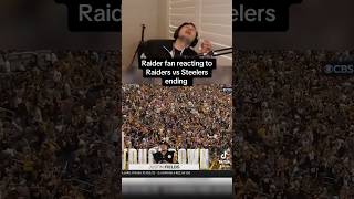 RAIDERS VS STEELERS REACTION raiders steelers reactionvideo reaction nfl sports football [upl. by Gardas]