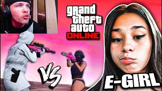 This CRAZY EGIRL TRYHARD wanted to 1V1 in GTA Online AyoWhizzz VS EGIRL [upl. by Giorgia]