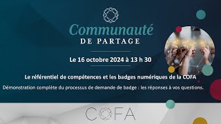 Communauté de partage  16 octobre 2024 [upl. by Augusta]