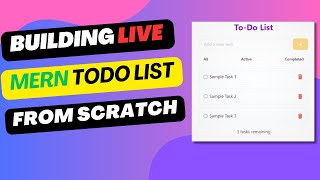 Building a Live ToDo List App with MERN Stack RealTime Task Management [upl. by Agler]