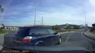 Dash cam video from an accident we had on a roundabout in Spain [upl. by Llenoil]