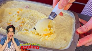 GELATO FATTO IN CASA🍨 Ricetta gelato pesca e mango🍑 Come fare il GELATO SENZA GELATIERA [upl. by Claretta]