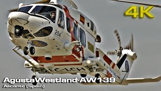 AgustaWestland AW139 Helicopter Close view 4K [upl. by Ahsyek]