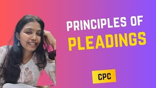 PRINCIPLES OF PLEADINGS  CODE OF CIVIL PROCEDURE [upl. by Eetnom]