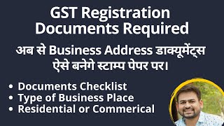 GST Registration Documents Required  Documents Required for GST Registration [upl. by Hnim]