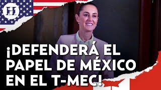 quotVamos a demostrar a EU y Canadá lo que aporta Méxicoquot Claudia Sheinbaum sobre expulsión del TMEC [upl. by Anayik407]