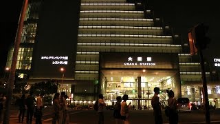 【自転車でヨナヨナ】3 JR大阪駅の南側 夜の駅ビル巡り quotThe South Side of Osaka Stationquot Exploring Osaka by bicycle [upl. by Alexandrina103]