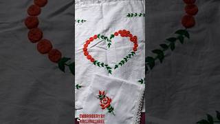 Hand embroidery garu cover rumal🪡 insta namkrishnashree92 [upl. by Sydel]