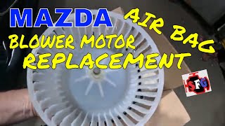 Mazda 3 Premiere blower motor removal with knee air bag [upl. by Oiliruam]