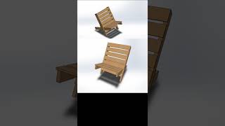 SILLA DE MADERA DESARMABLE disenomecanico cadsoftwaretutorial wood [upl. by Elbart]