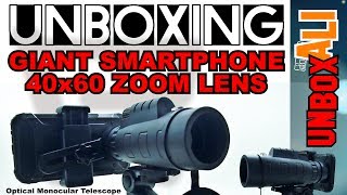 Giant 40x60 Phone Zoom Lens Optical Monocular Telescope [upl. by Jahdal915]