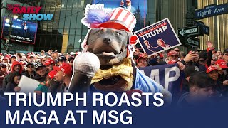 Triumph the Insult Comic Dog Roasts Trump Supporters At His MSG Rally  The Daily Show [upl. by Annanhoj418]