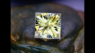 Light Yellow Citrin Cutting Faceting and Polishing  Beautiful Precision Cutting of Gemstones [upl. by Bel204]