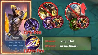 GOODBYE THICK HERO❗ THIS ONE IRITHEL BUILD COMBINATION WILL DESTROY YOUR ARMOR🔥🔥 [upl. by Hinda]