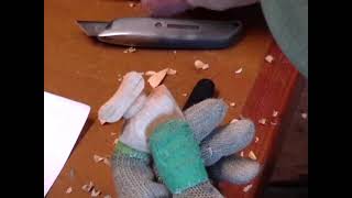 How to Carve a Arrowhead Neckerchief Slide Part 2 Carving Basics [upl. by Oisor509]