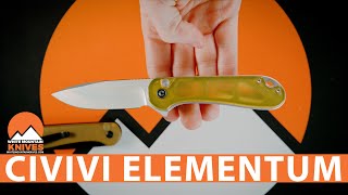 Civivi Button Lock Elementum Folding Knife  Quick Look [upl. by Nwonknu]