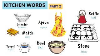 Kitchen Tools  Part 2  English Vocabulary  Daily Words [upl. by Assener]