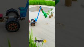 mini tree planting machine machine tractor diy [upl. by Simonetta]