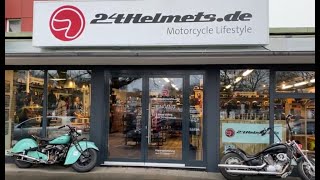 24Helmetsde  Store for classic Motorcycle Helmets and Apparel in Hamburg Germany [upl. by Aaberg]