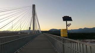 July 042024 Biking at Port Mann Bridge from East to West BC Canada [upl. by Osbourn]