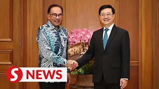 PM Anwar Hong Kong Chief Executive John Lee hold meeting [upl. by Sabsay]