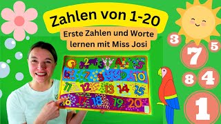 Erste Worte und Zahlen spielerisch lernen  Mit Miss Josi  Zahlenlied Nummern 120  Babys lernen [upl. by Dolan]