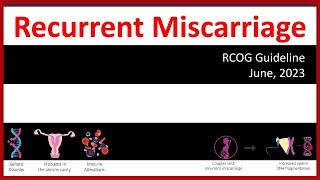 Recurrent Miscarriage RCOG Guideline June 2023 [upl. by Kaasi874]