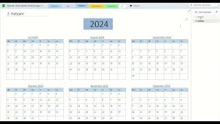 OneNote Kalender 2024 Vorlage [upl. by Annaer]