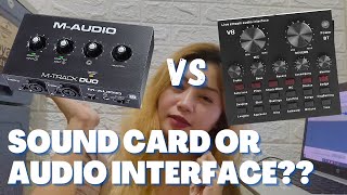 V8 Soundcard vs Mtrack Duoaudio interface [upl. by Brenner298]